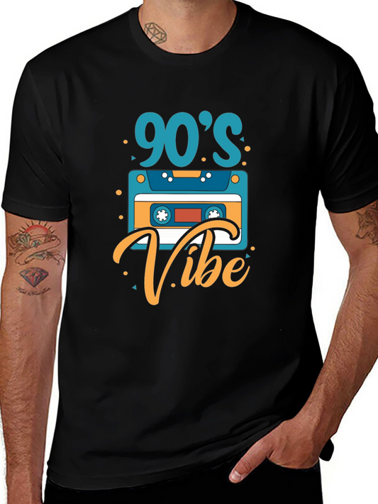 90s Vibe Graphic Tee - Retro Cassette T-Shirt