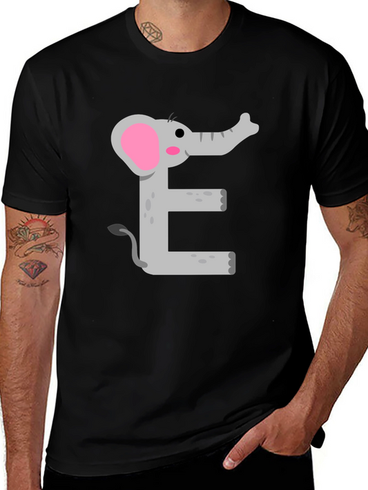 Elephant E Graphic Tee - Kids Alphabet Shirt