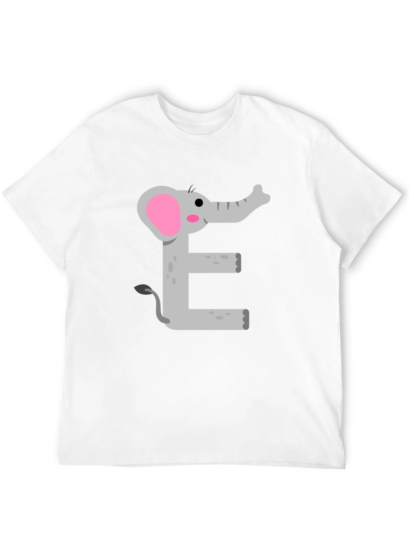Elephant E Graphic Tee - Kids Alphabet Shirt