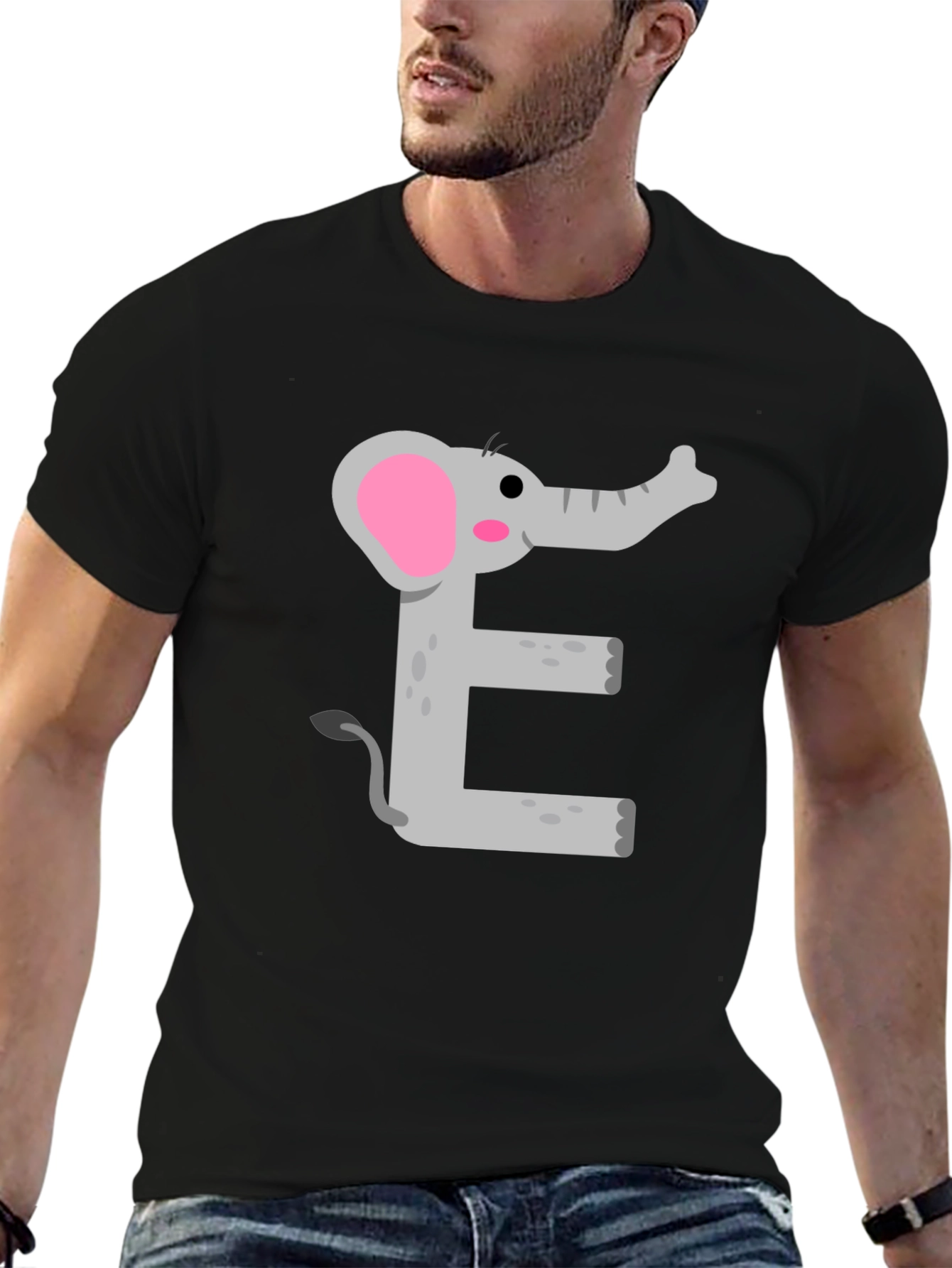 Elephant E Graphic Tee - Kids Alphabet Shirt