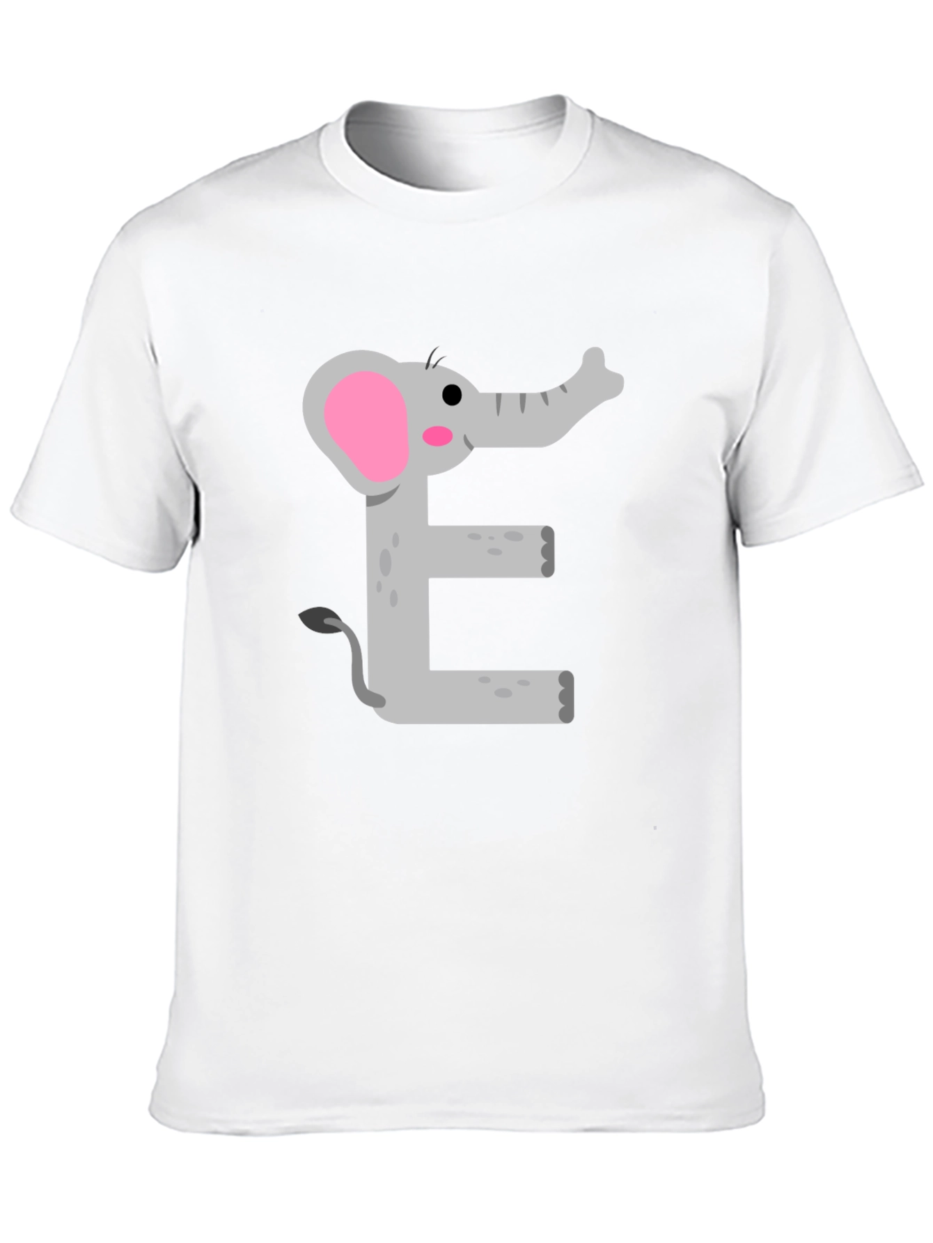 Elephant E Graphic Tee - Kids Alphabet Shirt