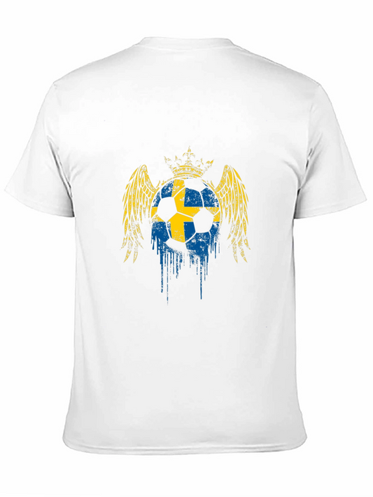 Sweden Flag Soccer Ball Graphic Tee