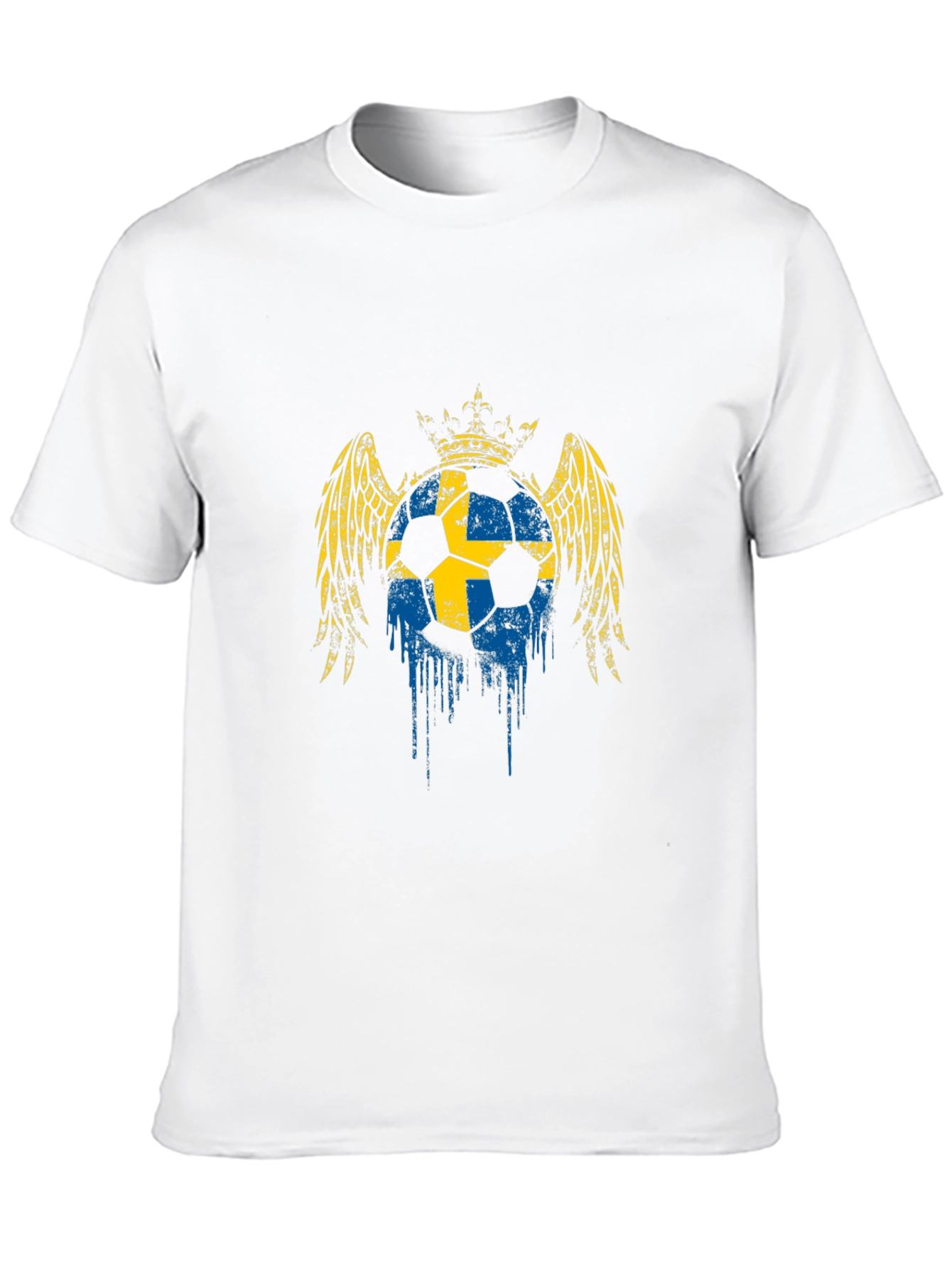 Sweden Flag Soccer Ball Graphic Tee