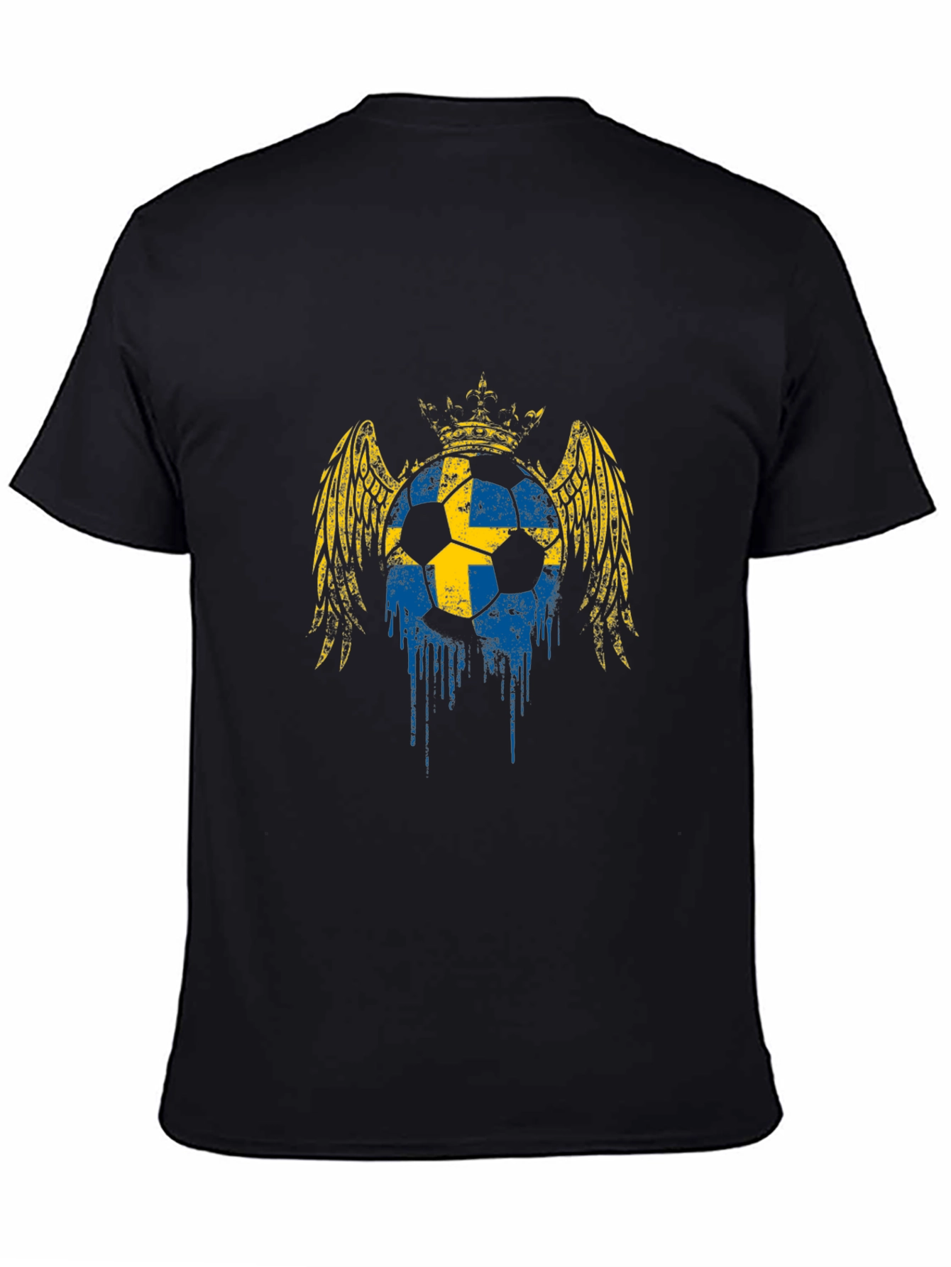 Sweden Flag Soccer Ball Graphic Tee