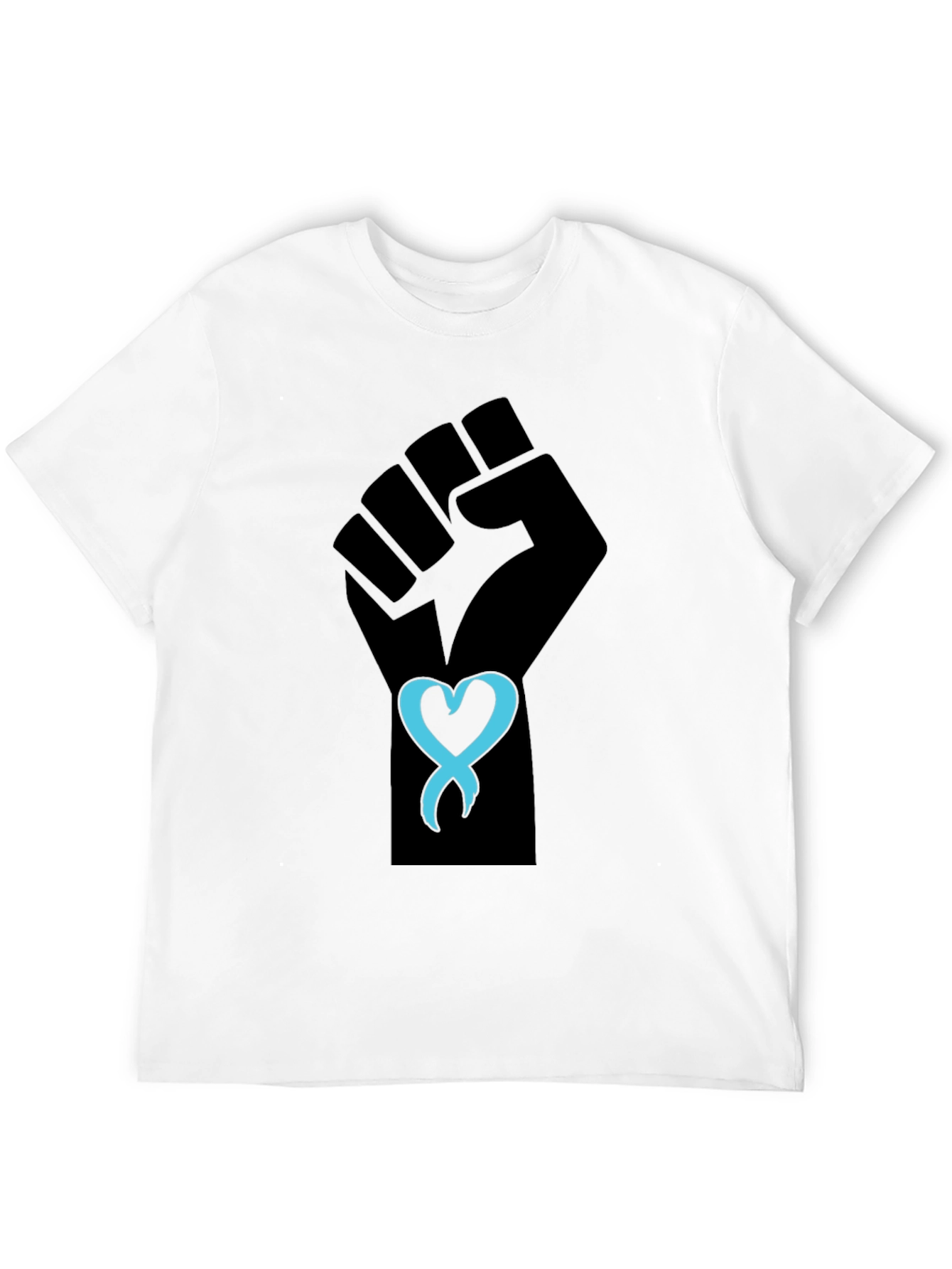 Empowered Heart Tee - Black Fist Graphic T-Shirt