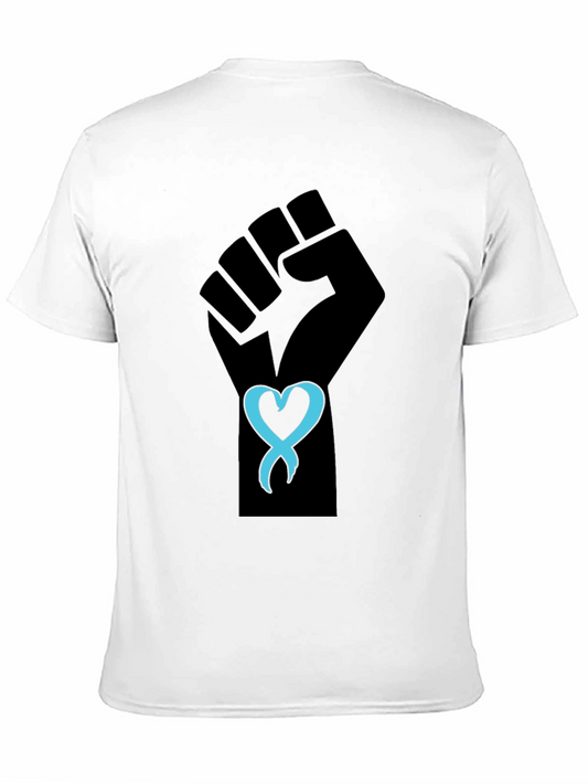 Empowered Heart Tee - Black Fist Graphic T-Shirt