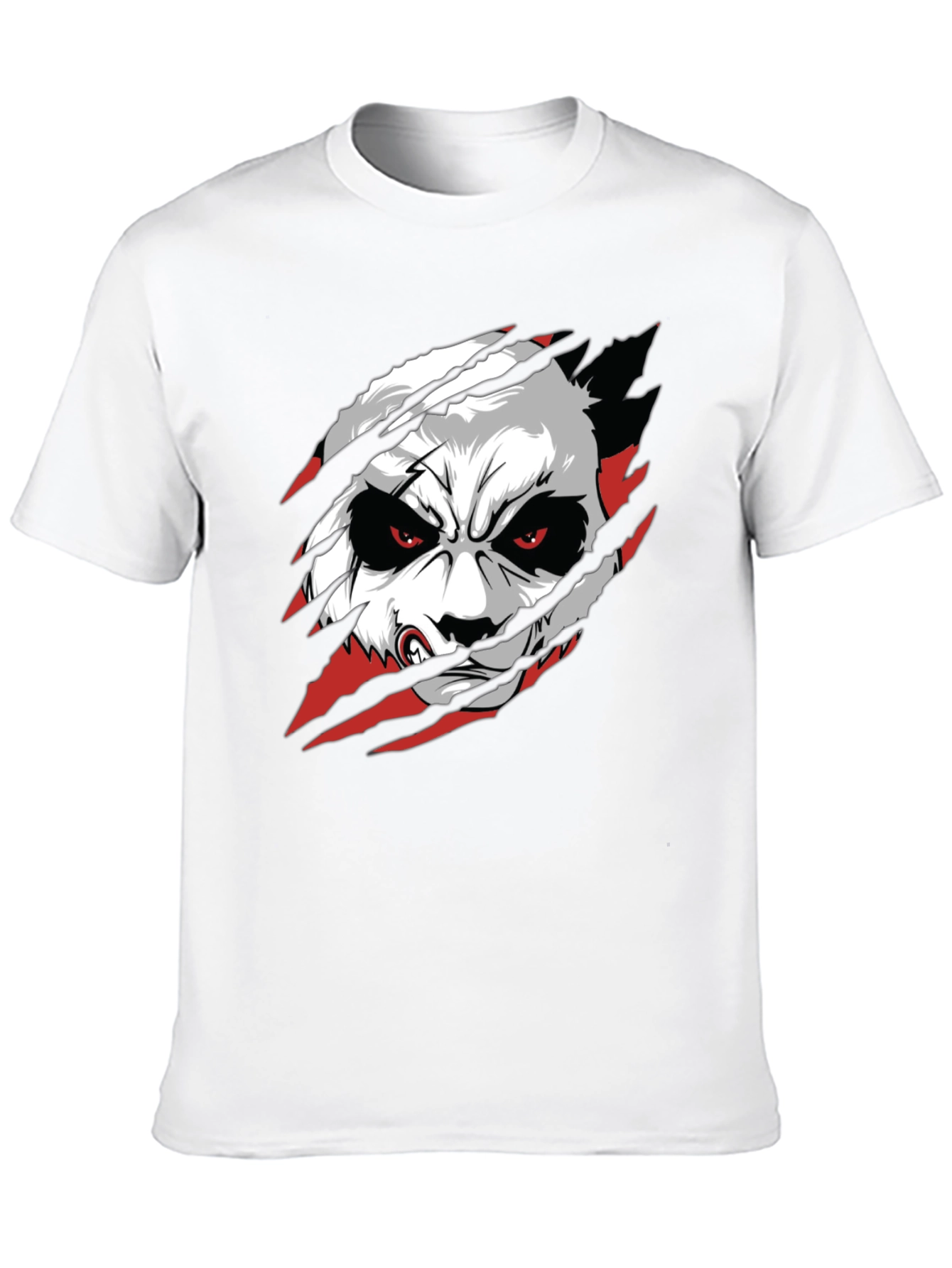 Angry Panda Graphic T-Shirt - Black Crew Neck