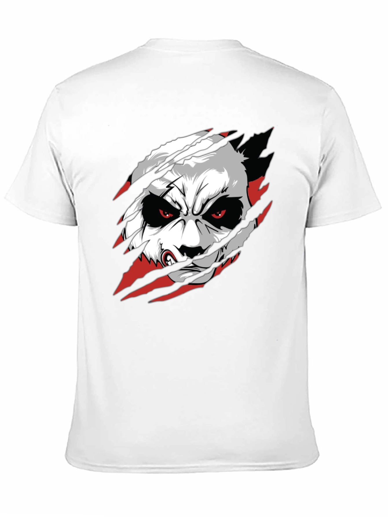 Angry Panda Graphic T-Shirt - Black Crew Neck