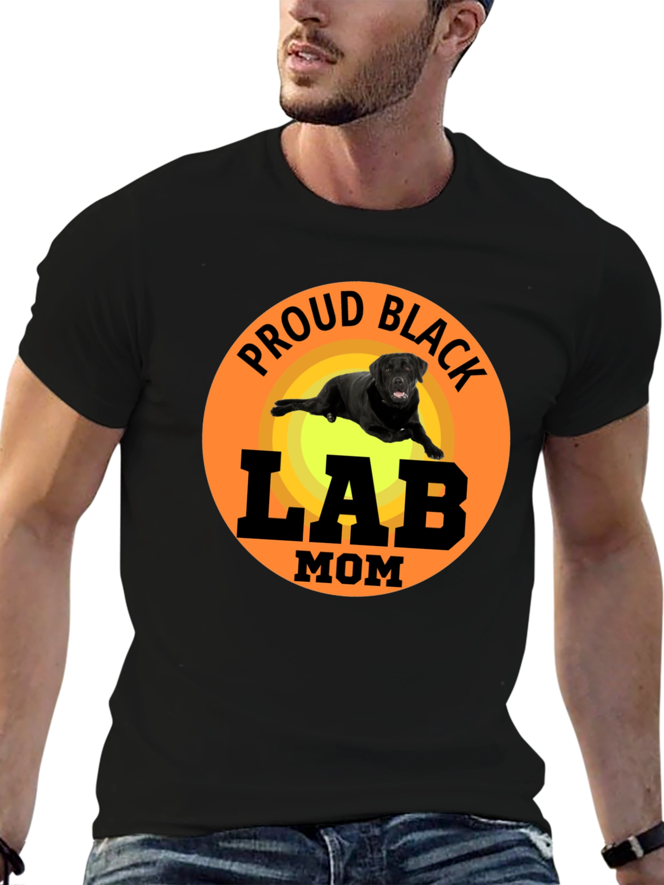 Proud Black Lab Mom T-Shirt