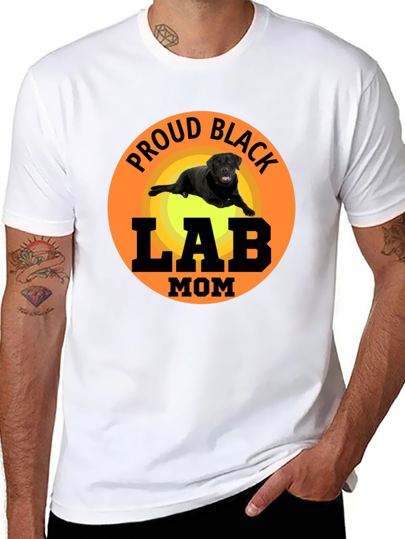 Proud Black Lab Mom T-Shirt