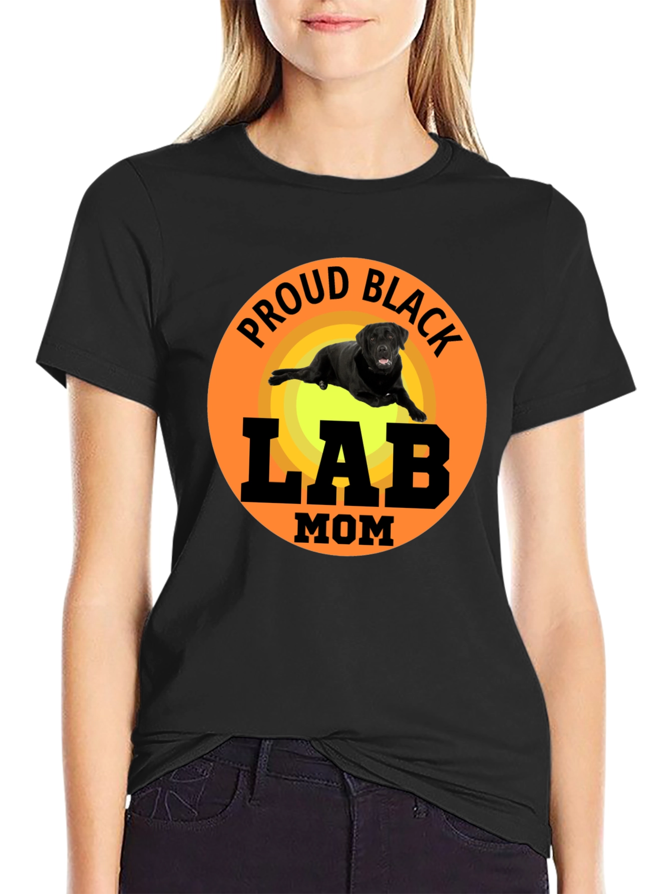Proud Black Lab Mom T-Shirt
