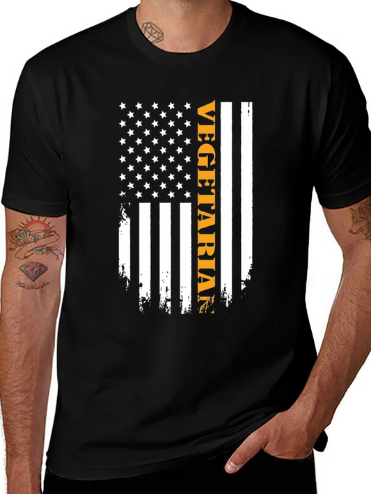 Vegetarian American Flag Graphic Tee