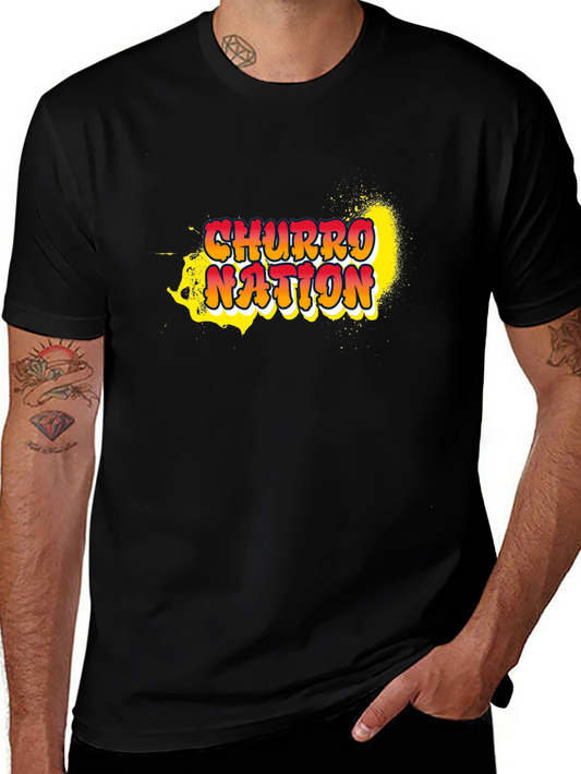 Churro Nation Graphic T-Shirt - Casual Black Tee