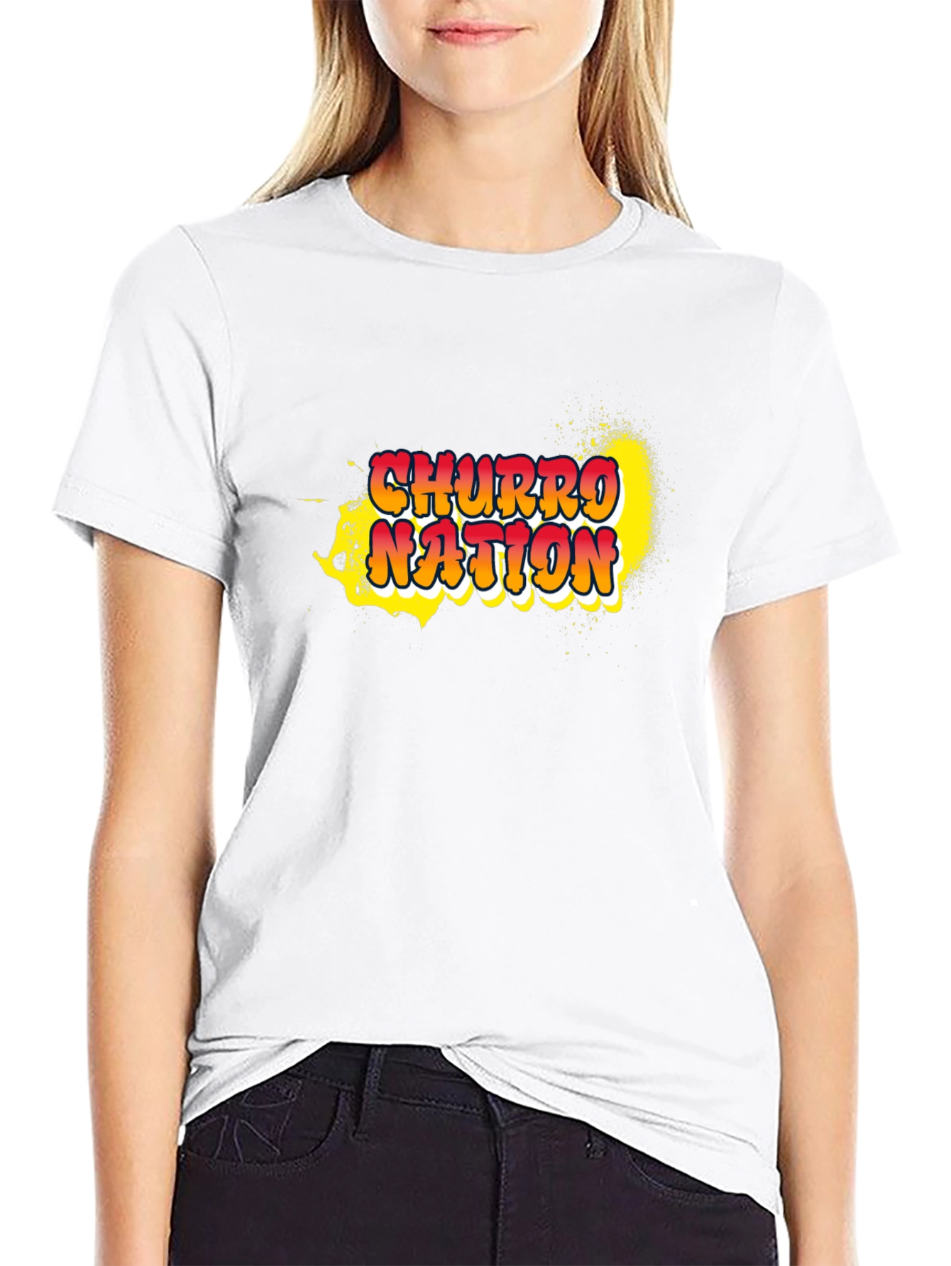Churro Nation Graphic T-Shirt - Casual Black Tee