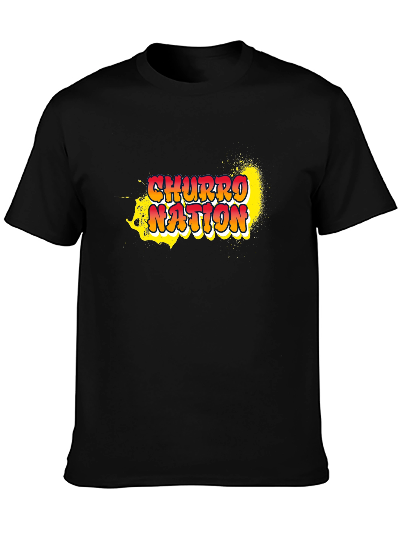 Churro Nation Graphic T-Shirt - Casual Black Tee