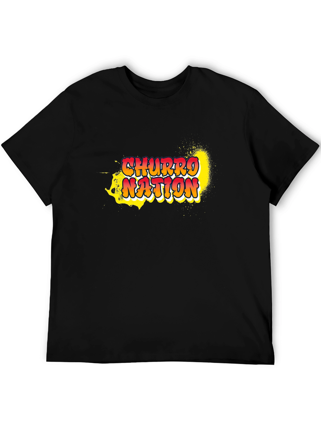 Churro Nation Graphic T-Shirt - Casual Black Tee