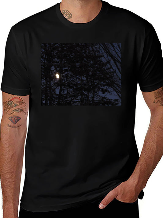 Moonlit Forest Graphic Tee - Dark & Stylish