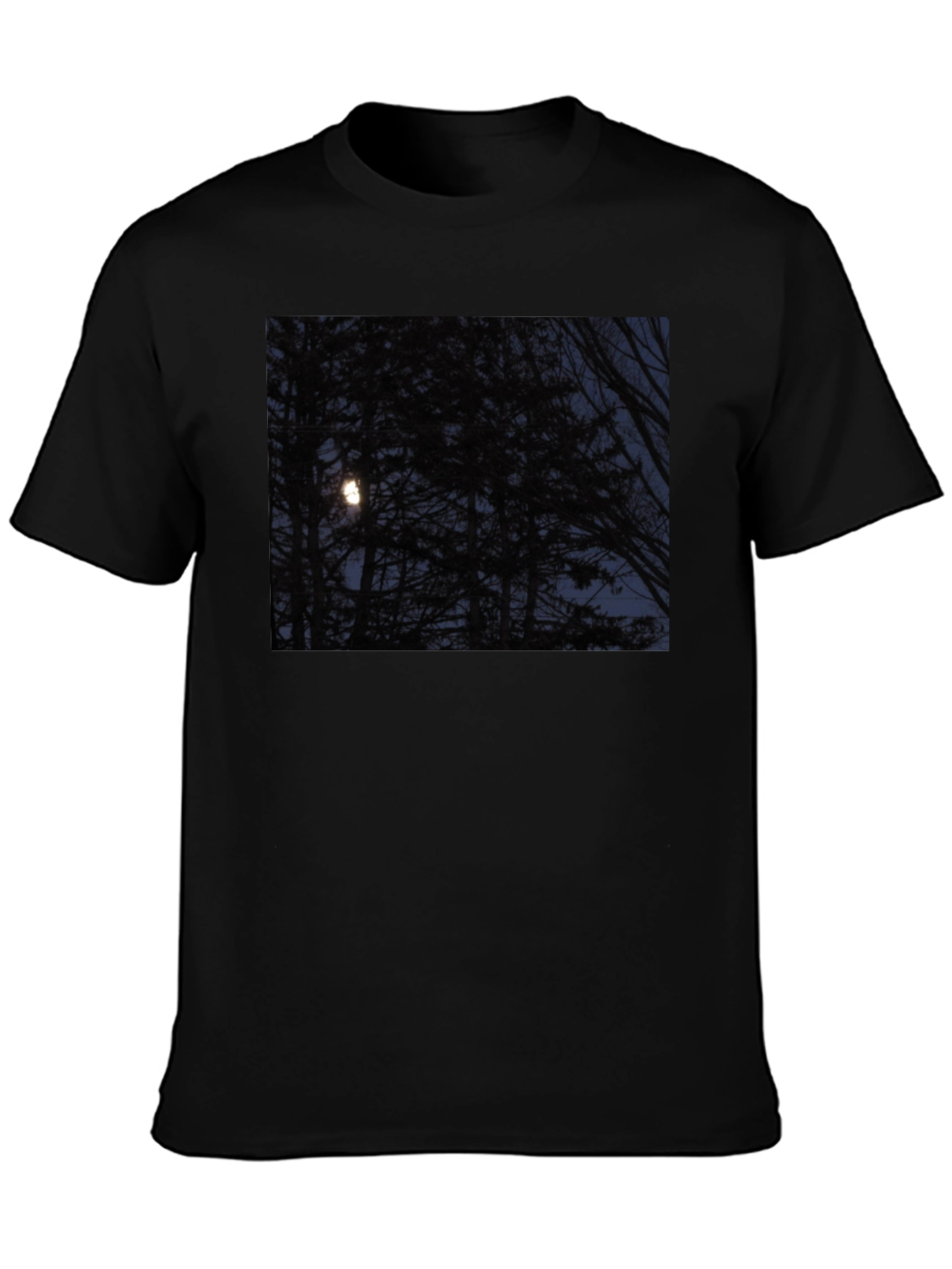 Moonlit Forest Graphic Tee - Dark & Stylish