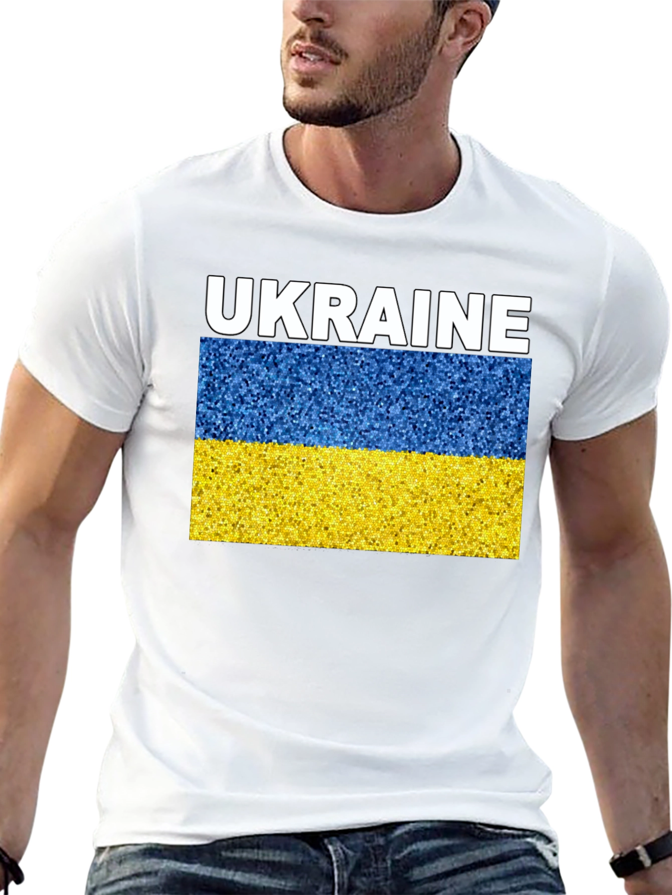 Ukraine Flag T-Shirt - Patriotic Design