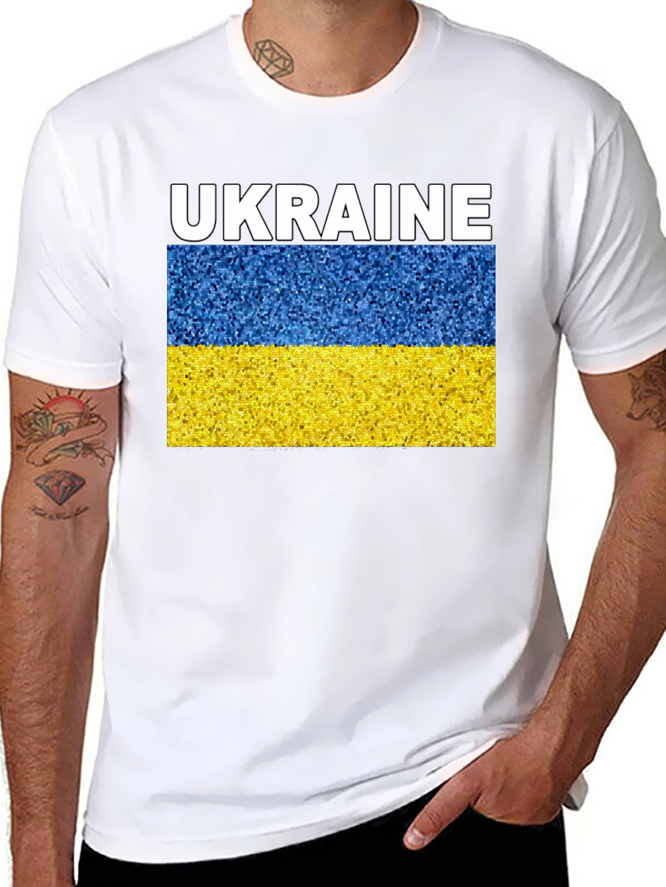 Ukraine Flag T-Shirt - Patriotic Design