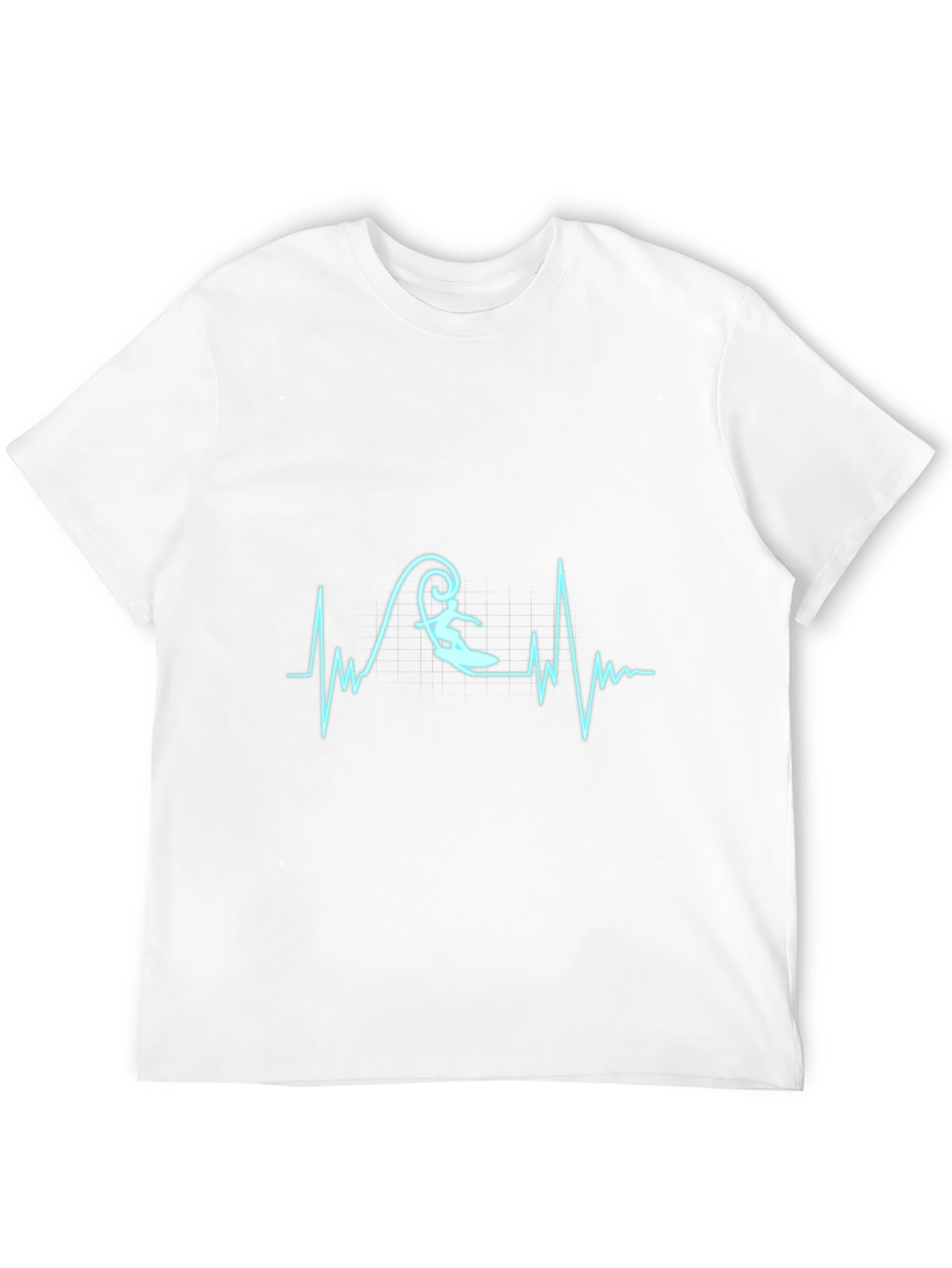 Surfing Heartbeat T-Shirt - Black Surf Life Tee