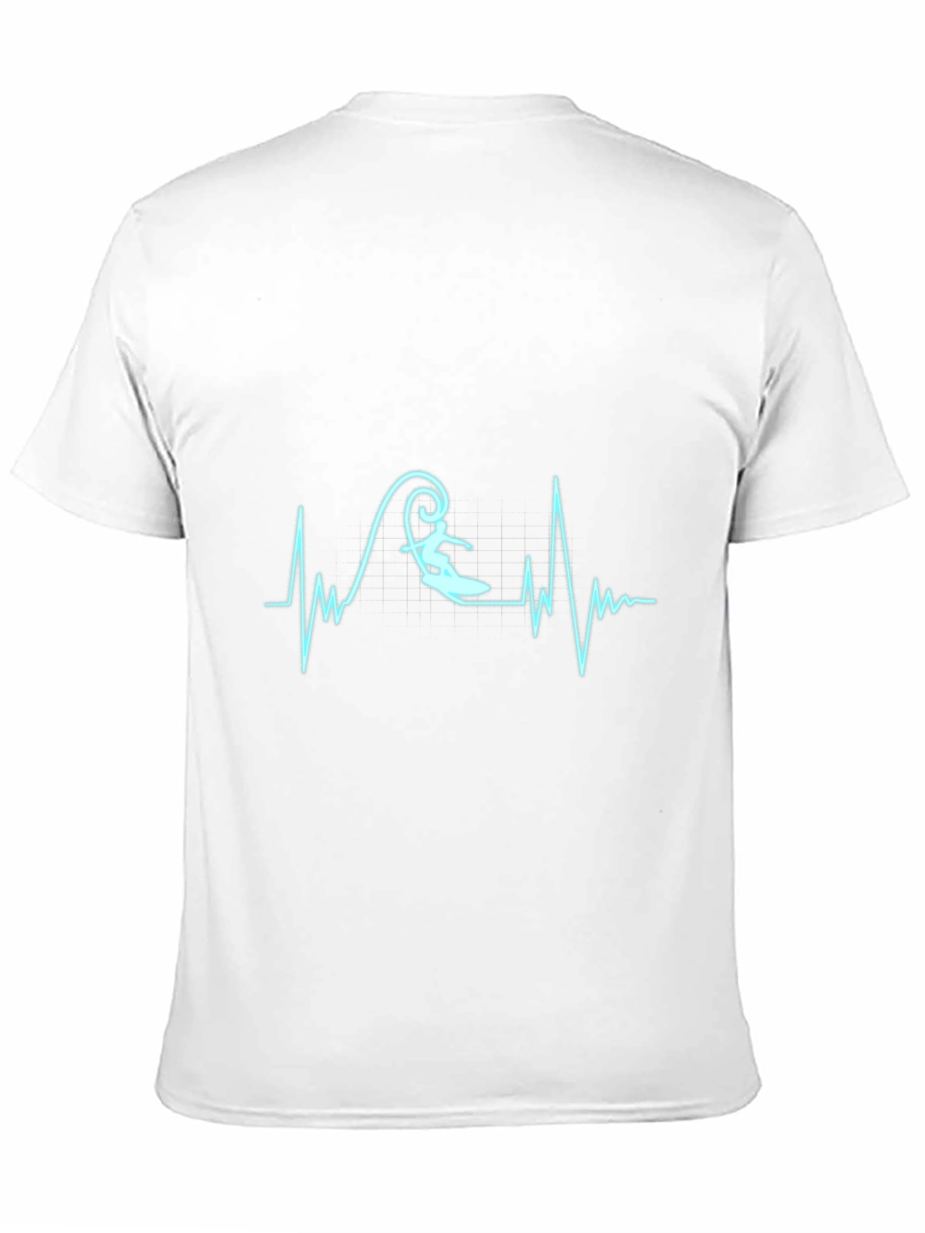 Surfing Heartbeat T-Shirt - Black Surf Life Tee