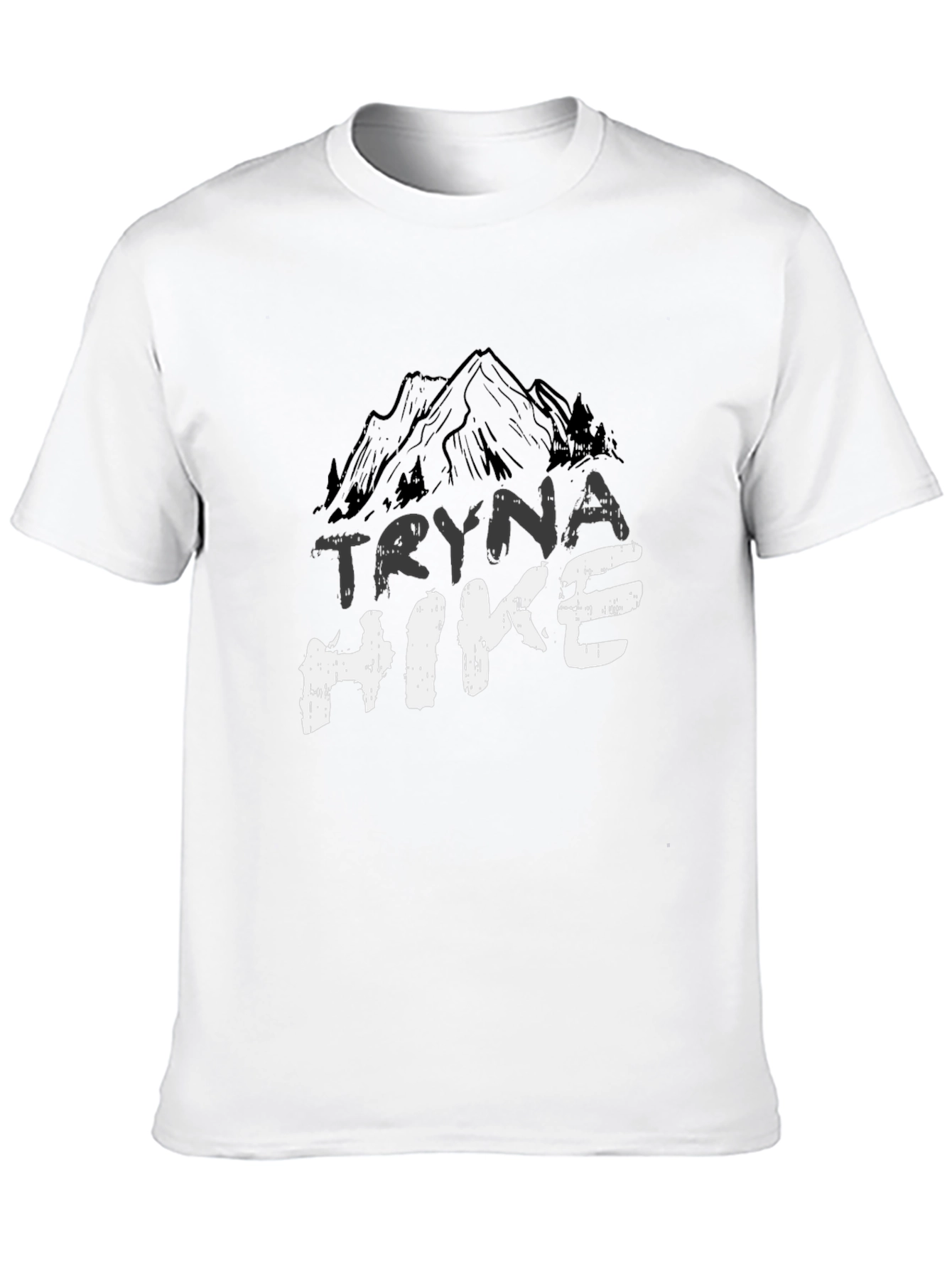 Tryna Hike Black Graphic Tee