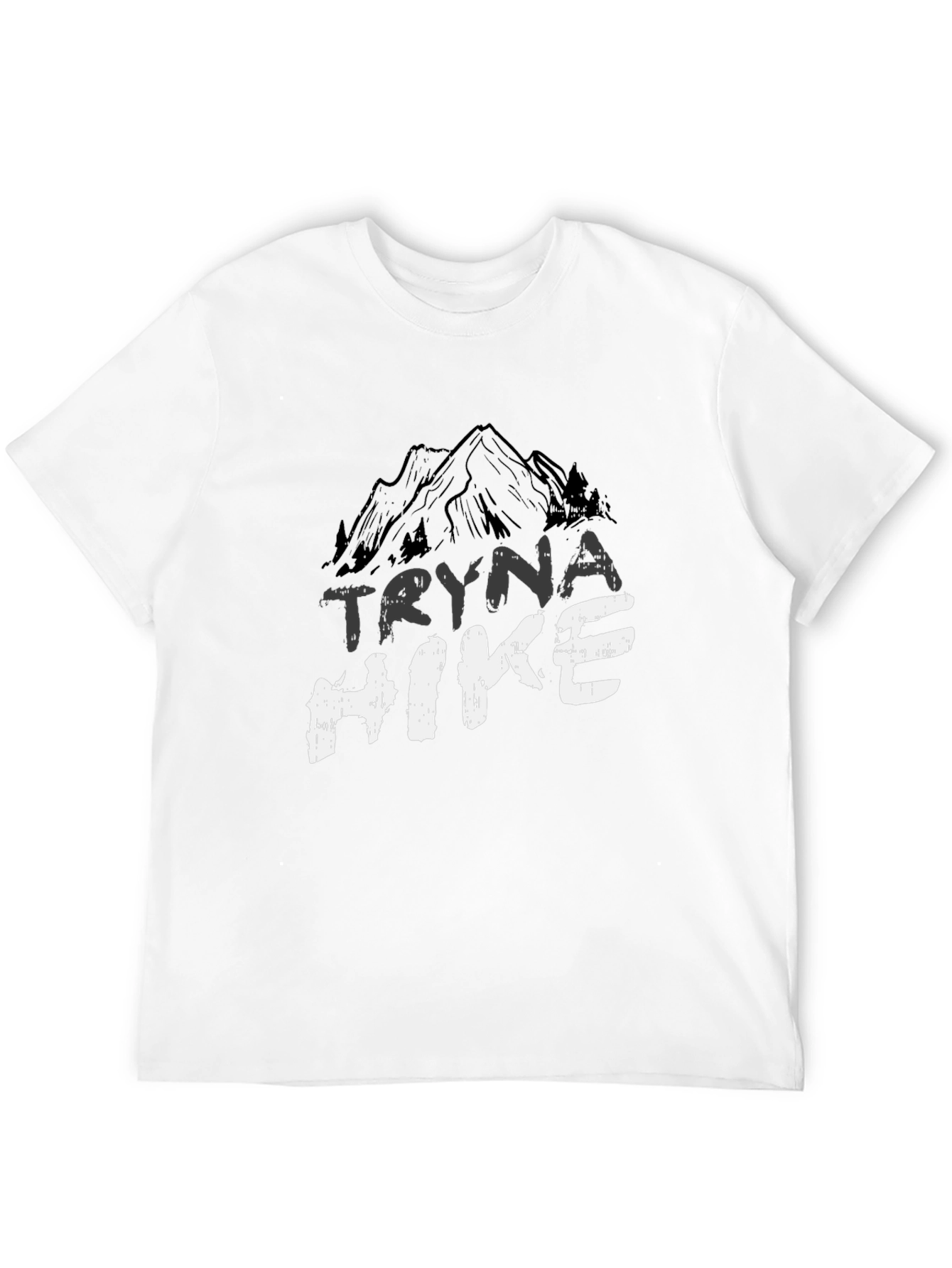 Tryna Hike Black Graphic Tee
