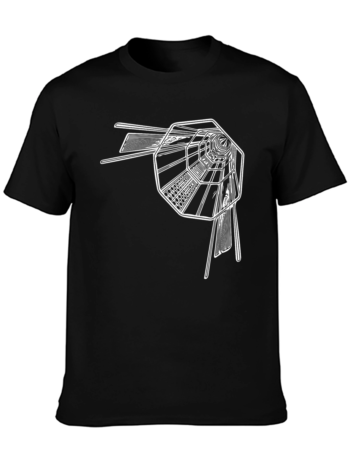 Abstract Tunnel Graphic Tee - Stylish Black T-Shirt