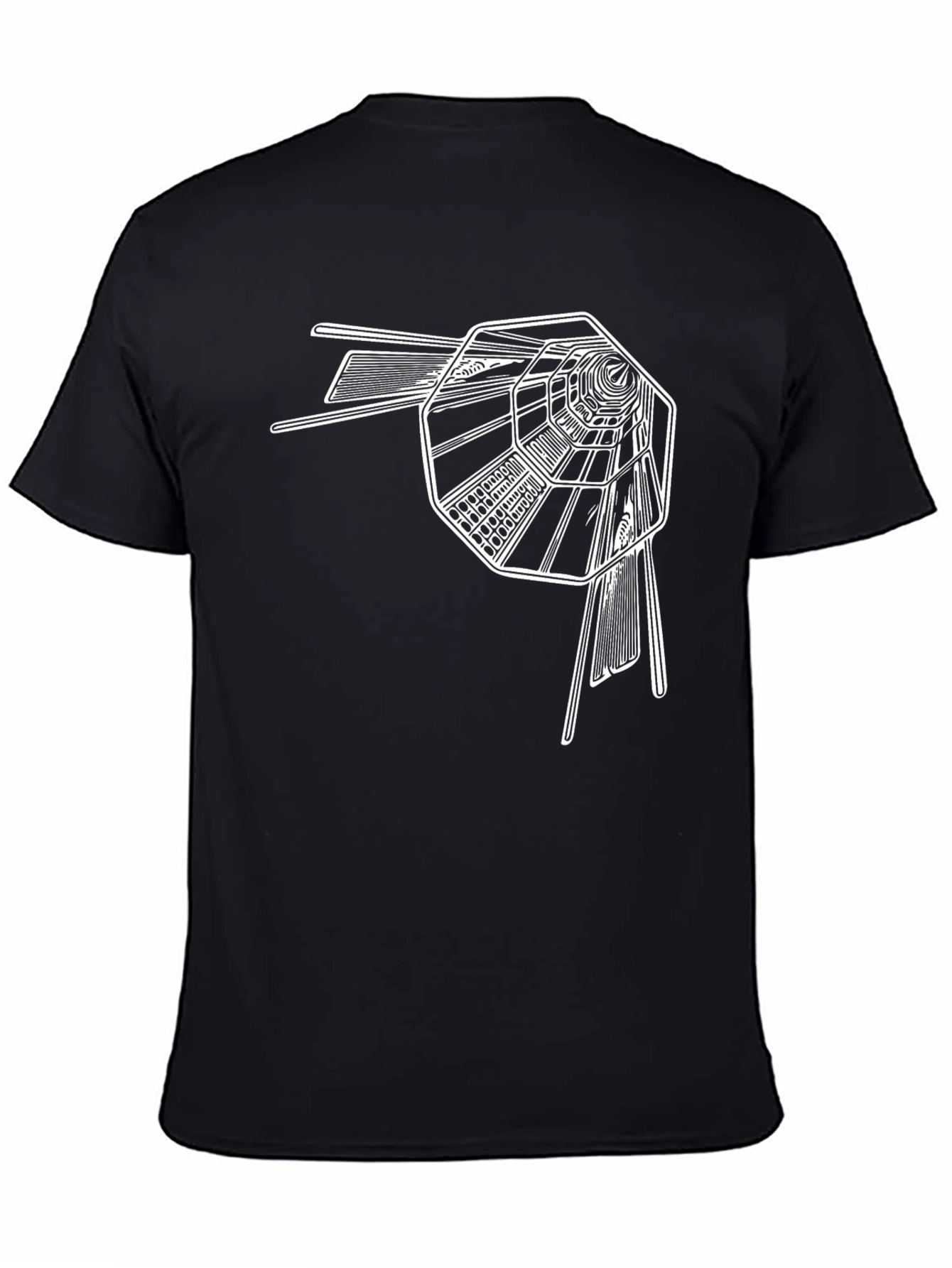 Abstract Tunnel Graphic Tee - Stylish Black T-Shirt