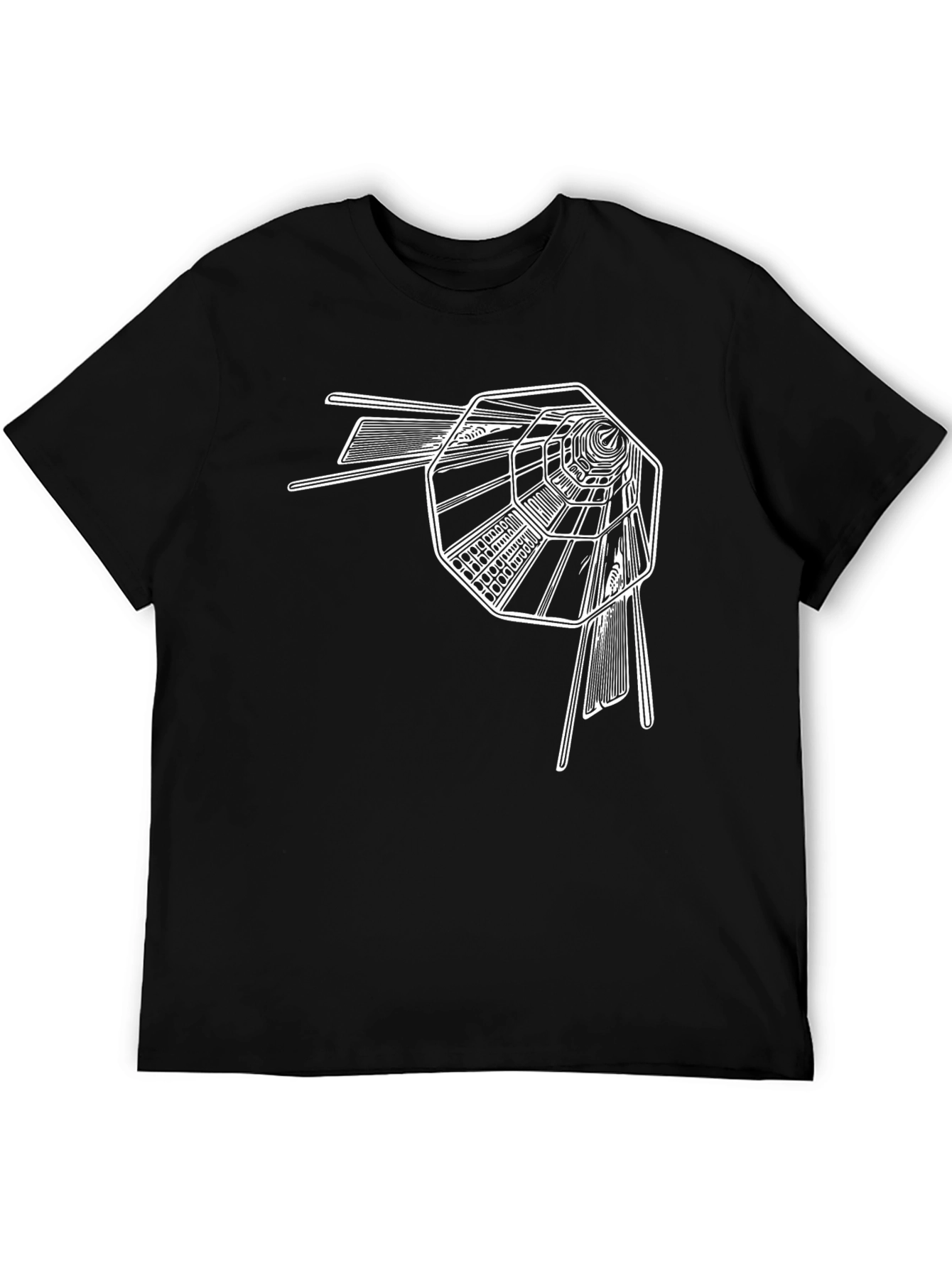 Abstract Tunnel Graphic Tee - Stylish Black T-Shirt