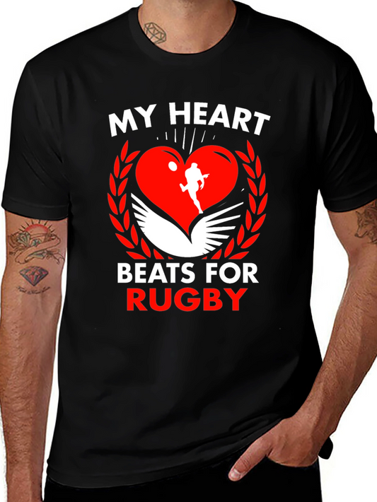 My Heart Beats For Rugby T-Shirt