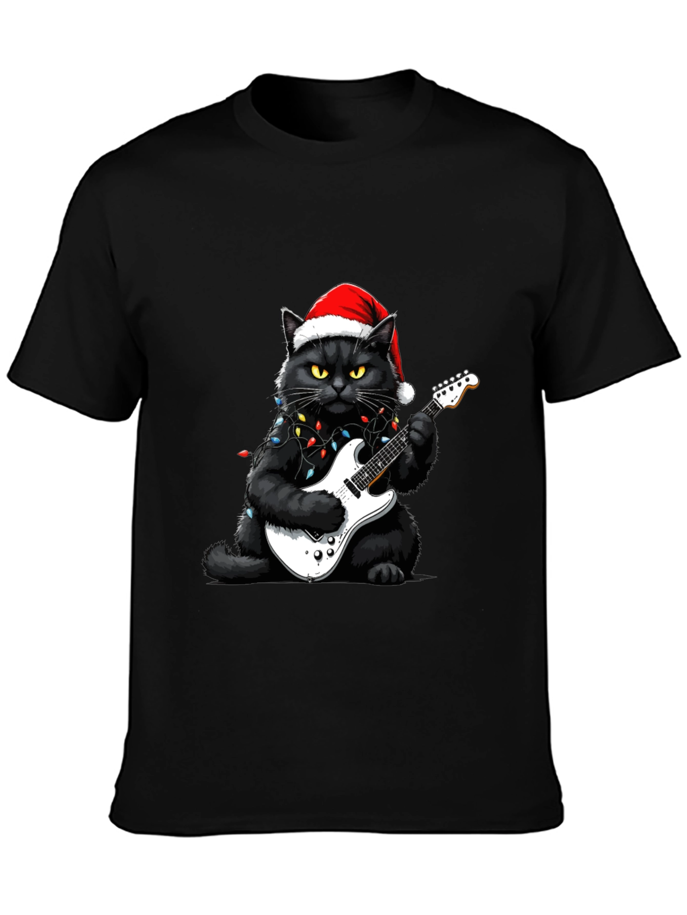 Rockin Christmas Cat T-Shirt