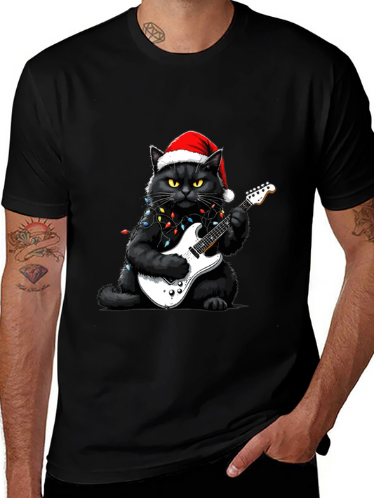 Rockin Christmas Cat T-Shirt