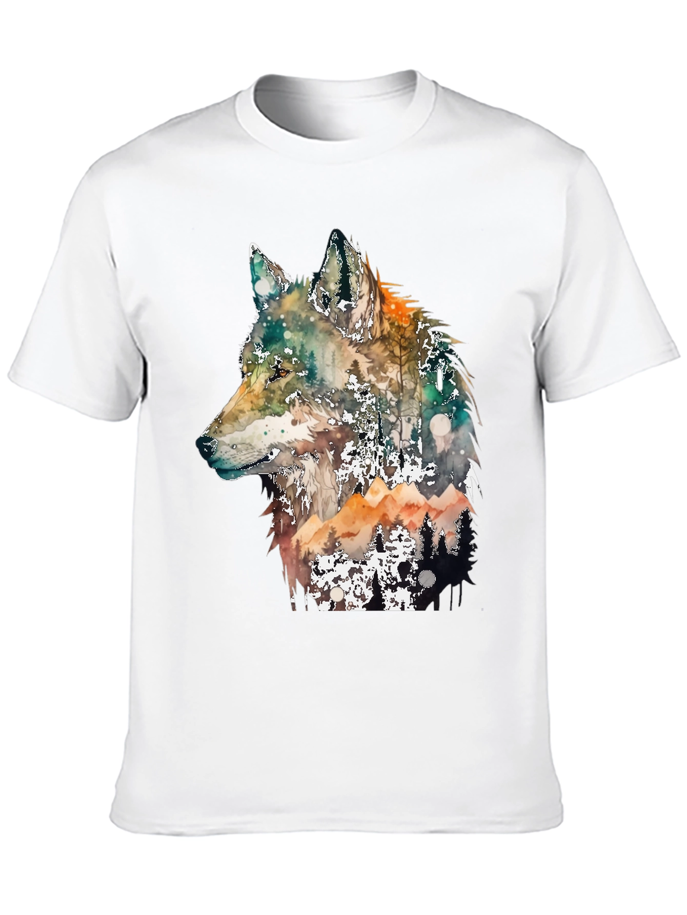 Wolf Forest Graphic Tee - Nature Inspired Design