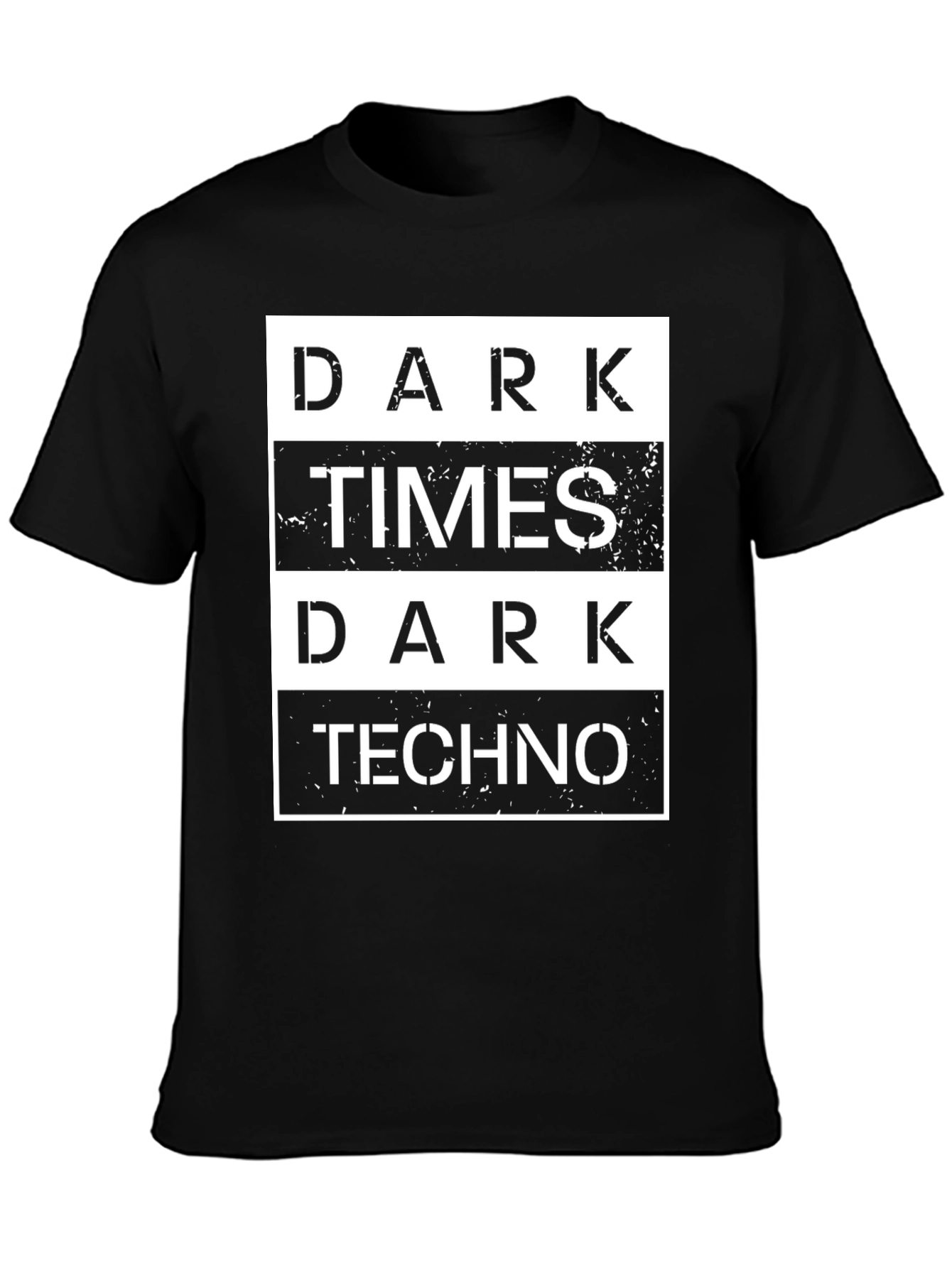 Dark Times Dark Techno Graphic T-Shirt