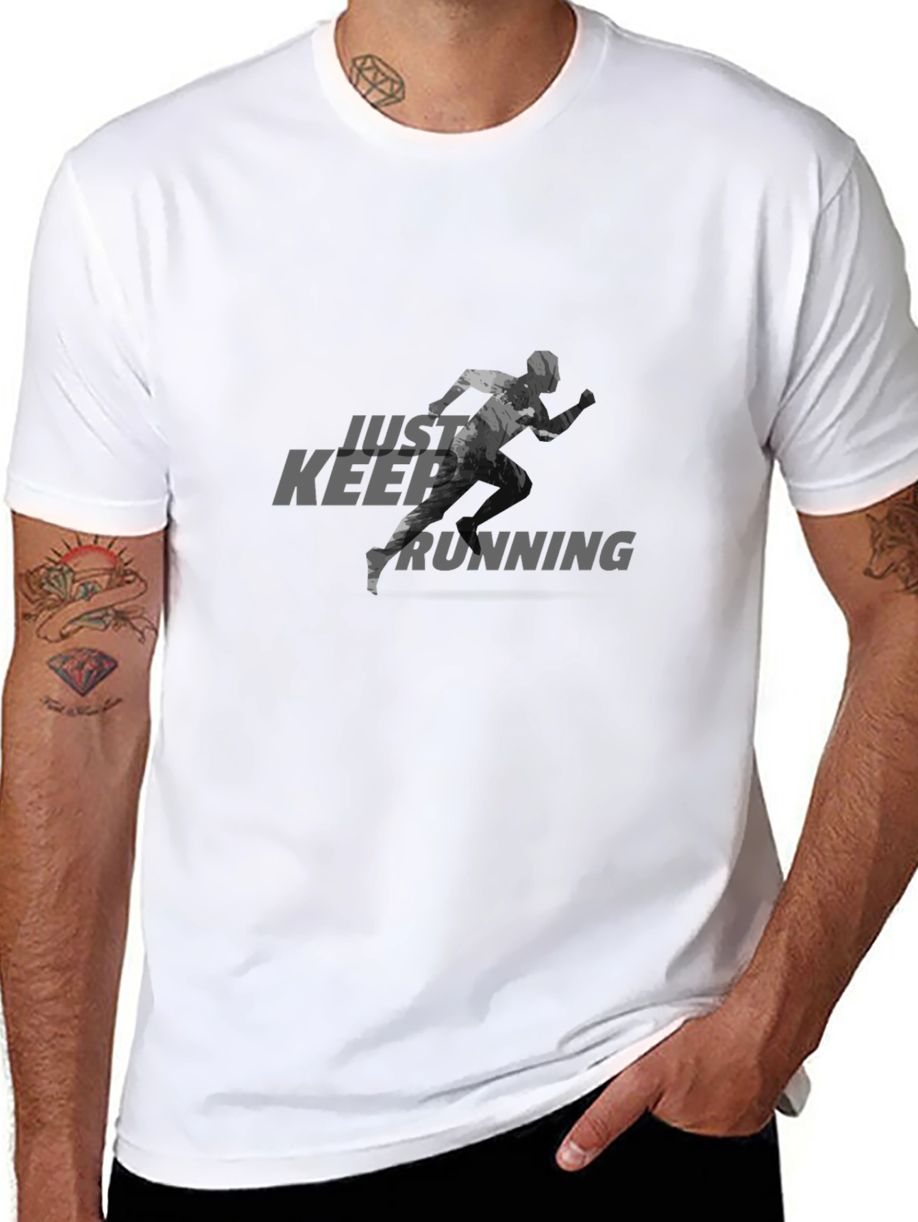 Just Keep Running Black T-Shirt