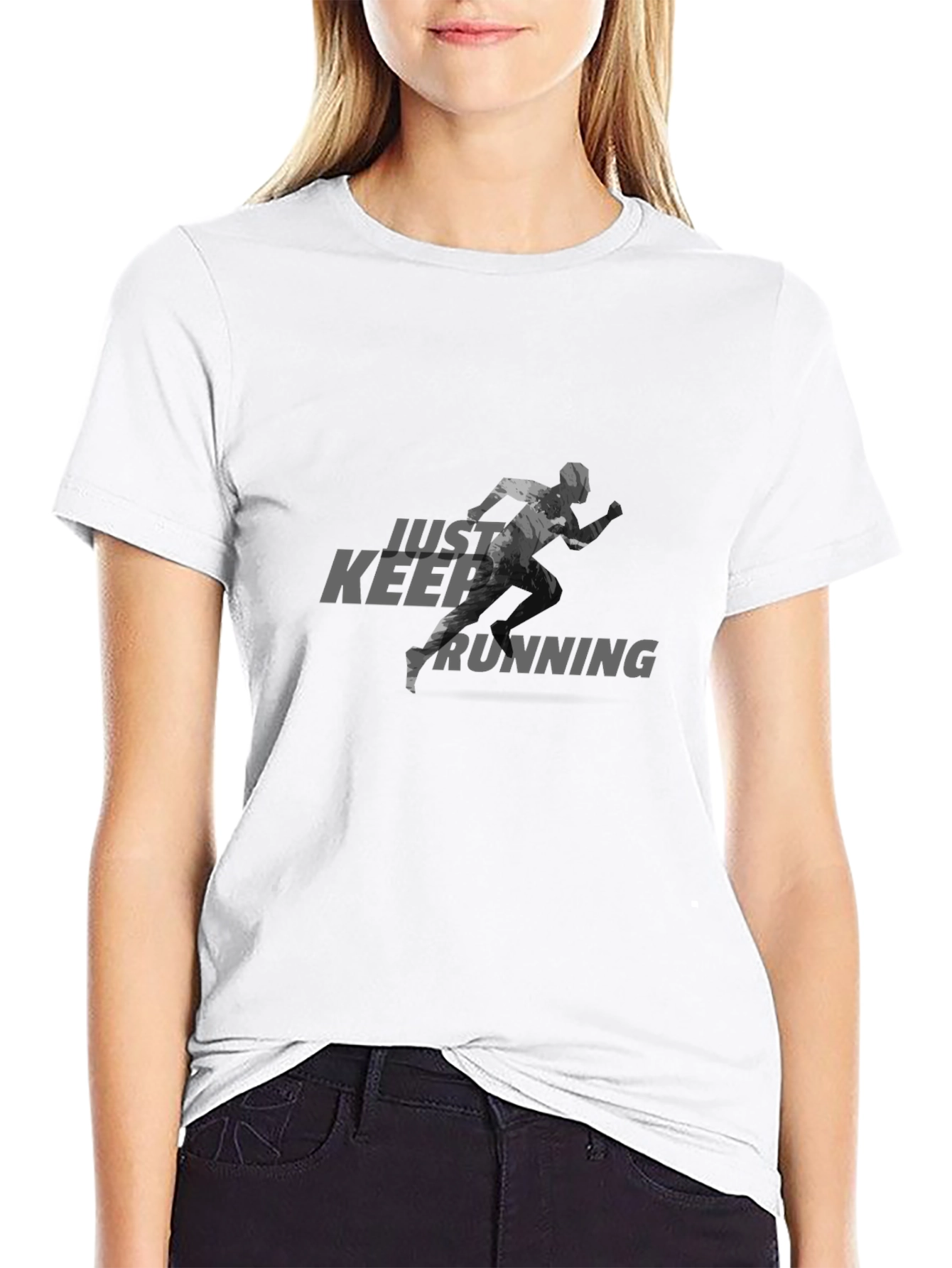 Just Keep Running Black T-Shirt