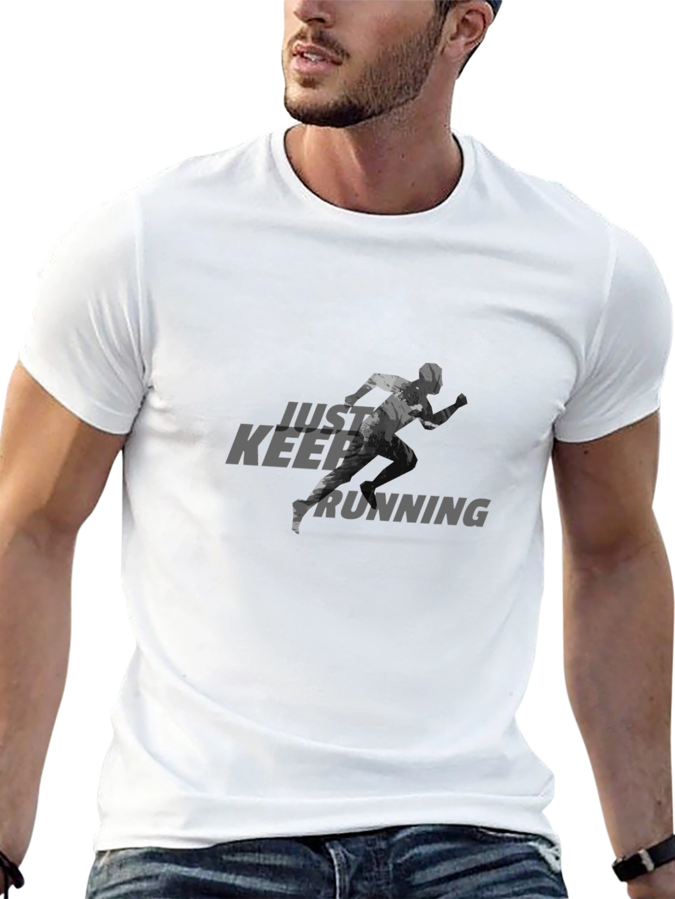 Just Keep Running Black T-Shirt