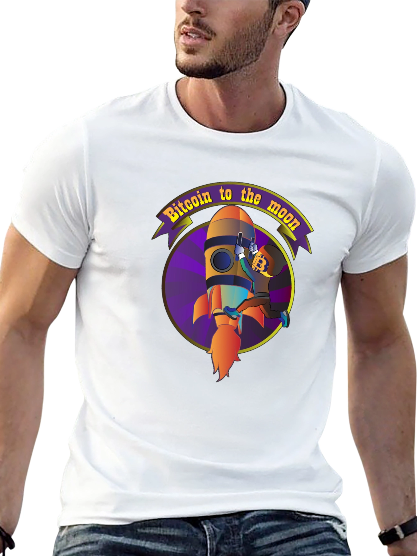 Bitcoin to the Moon T-Shirt Crypto HODL