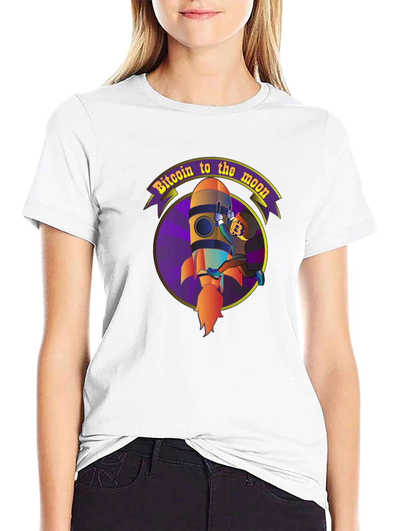 Bitcoin to the Moon T-Shirt Crypto HODL