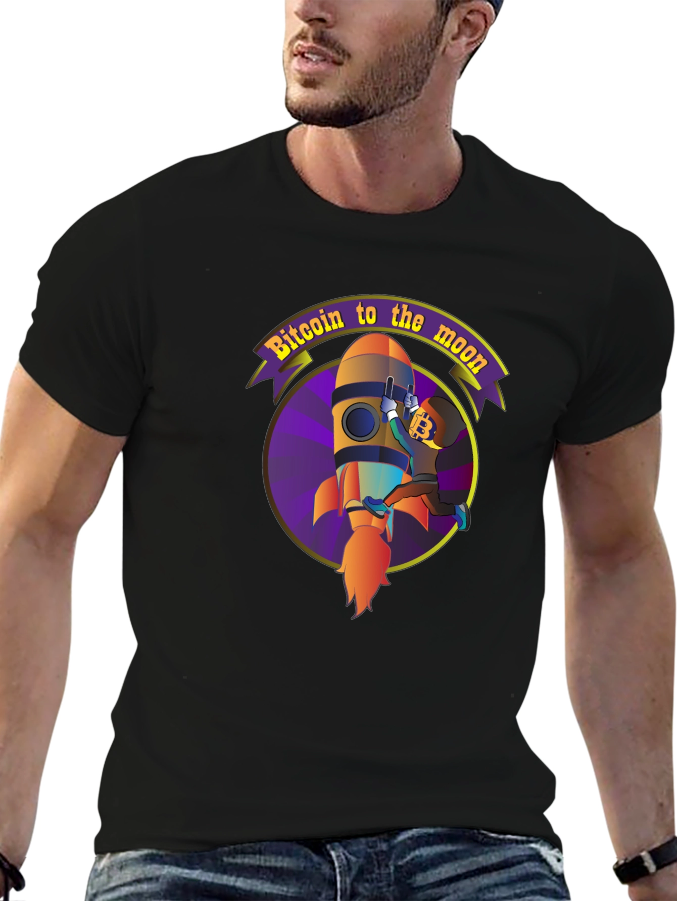 Bitcoin to the Moon T-Shirt Crypto HODL