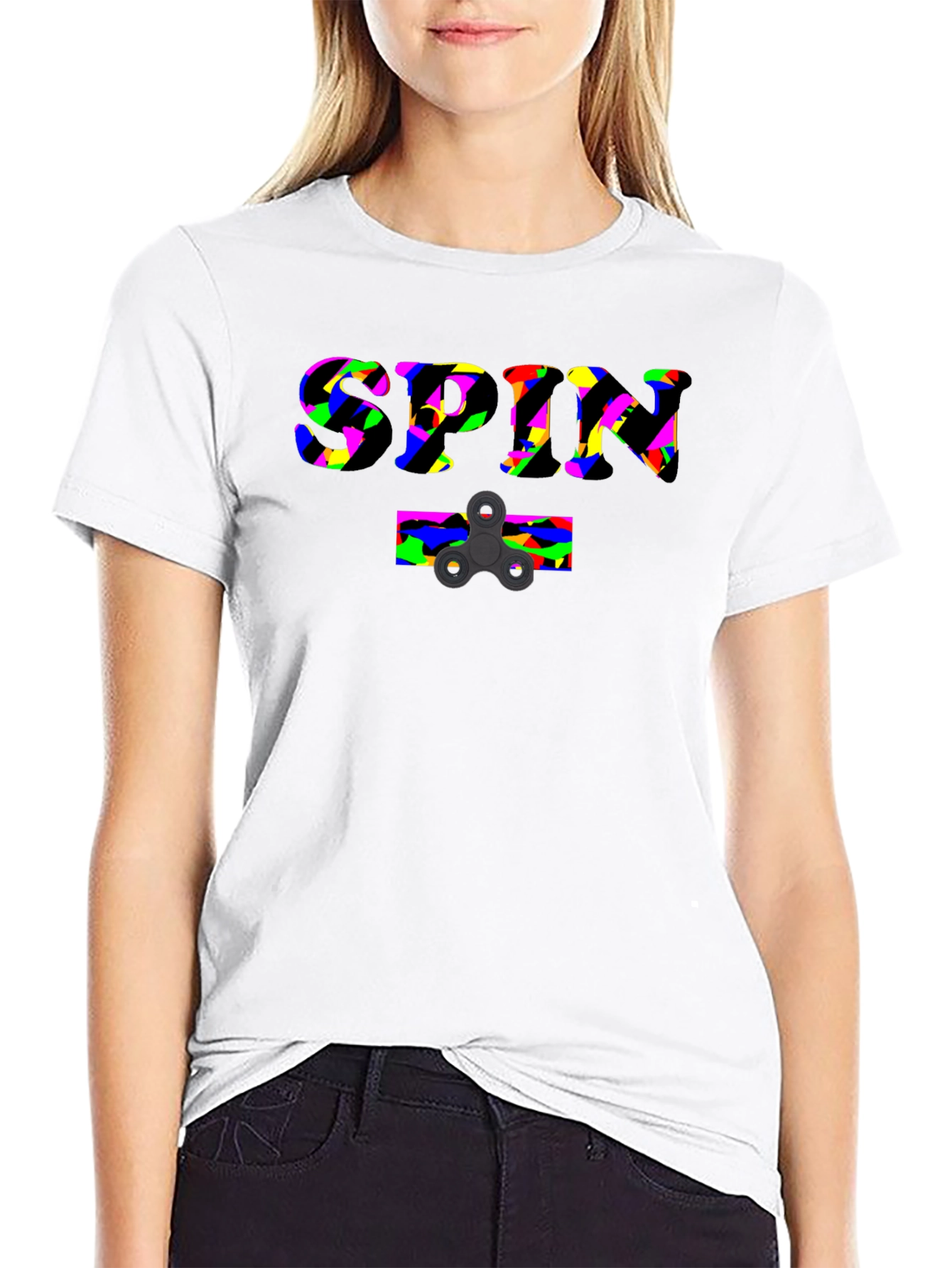 Spin T-Shirt - Novelty Fidget Spinner Design
