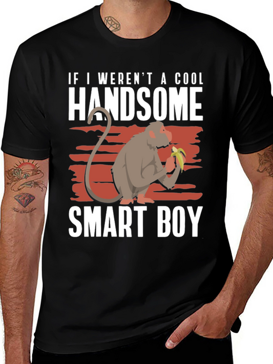 Cool Handsome Smart Boy Monkey T-Shirt