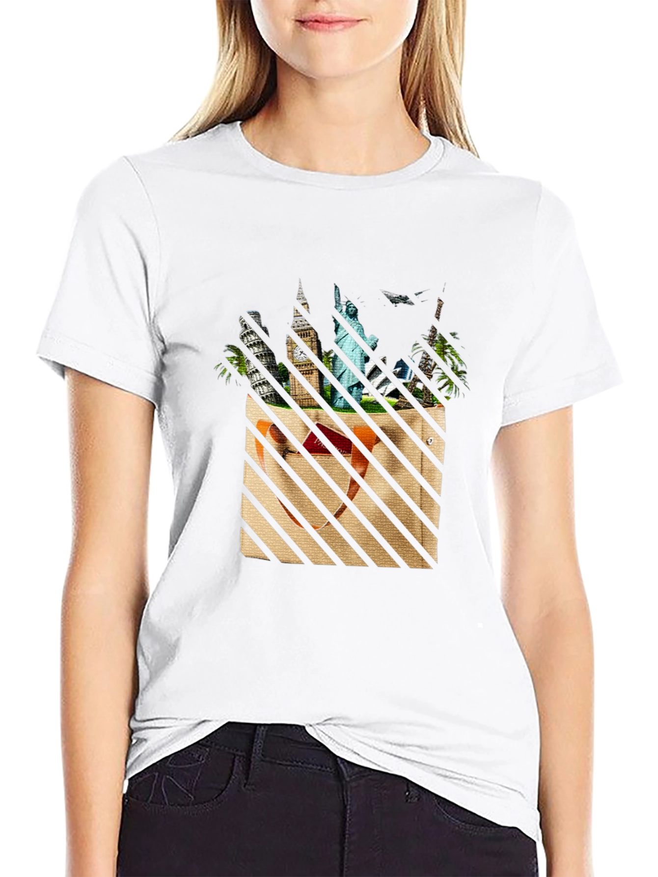 World Travel Black T-Shirt