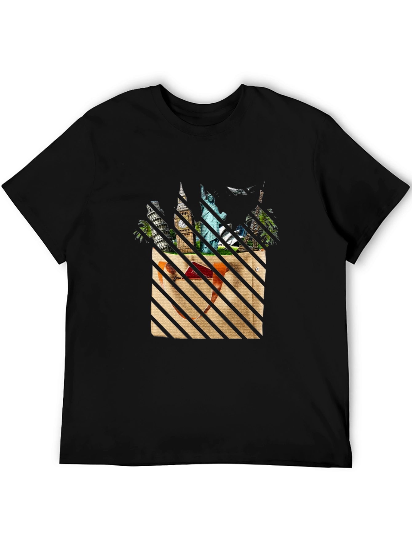 World Travel Black T-Shirt
