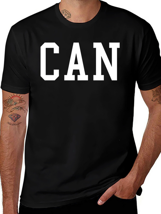 CAN Bold Graphic Tee - Black Cotton T-Shirt