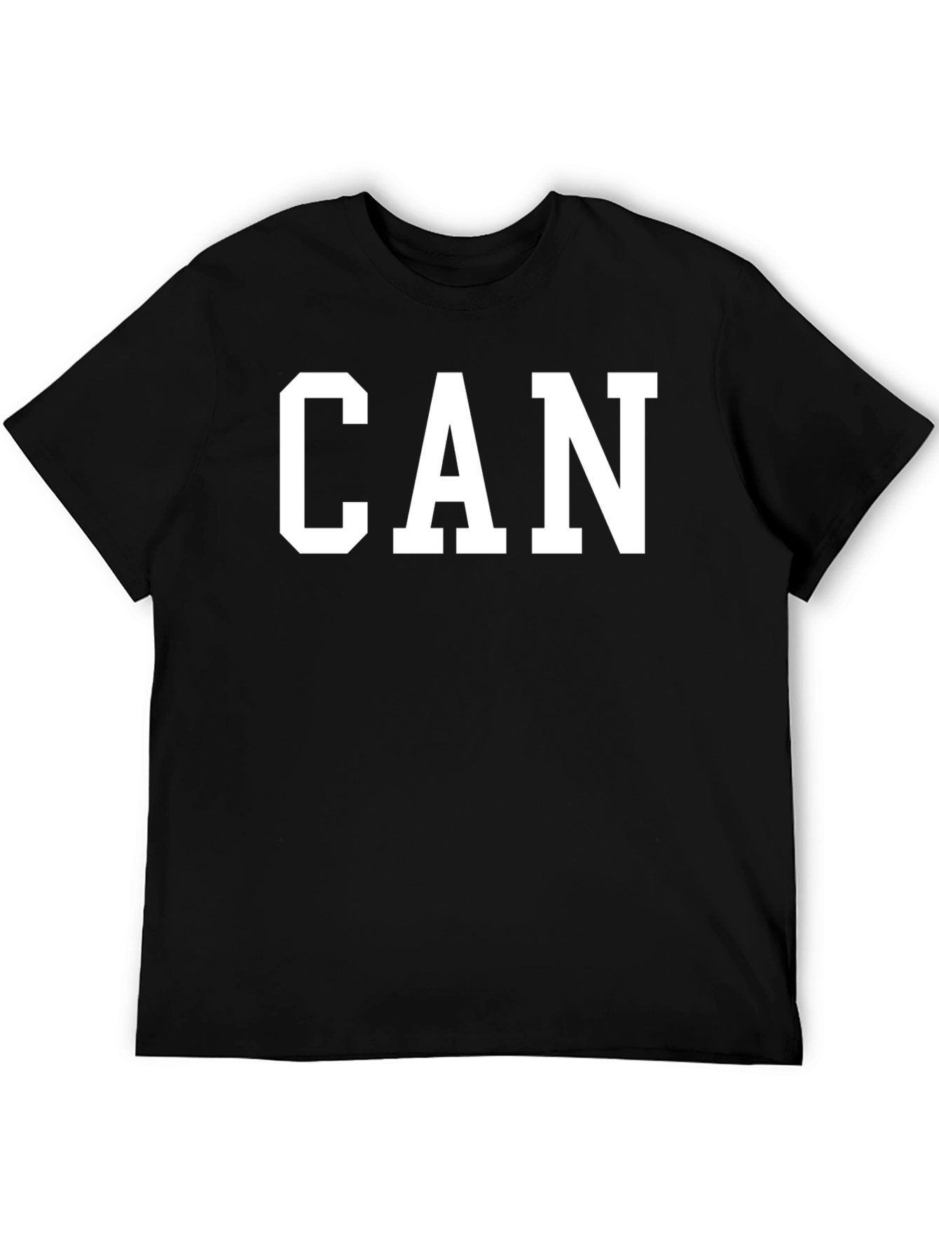 CAN Bold Graphic Tee - Black Cotton T-Shirt