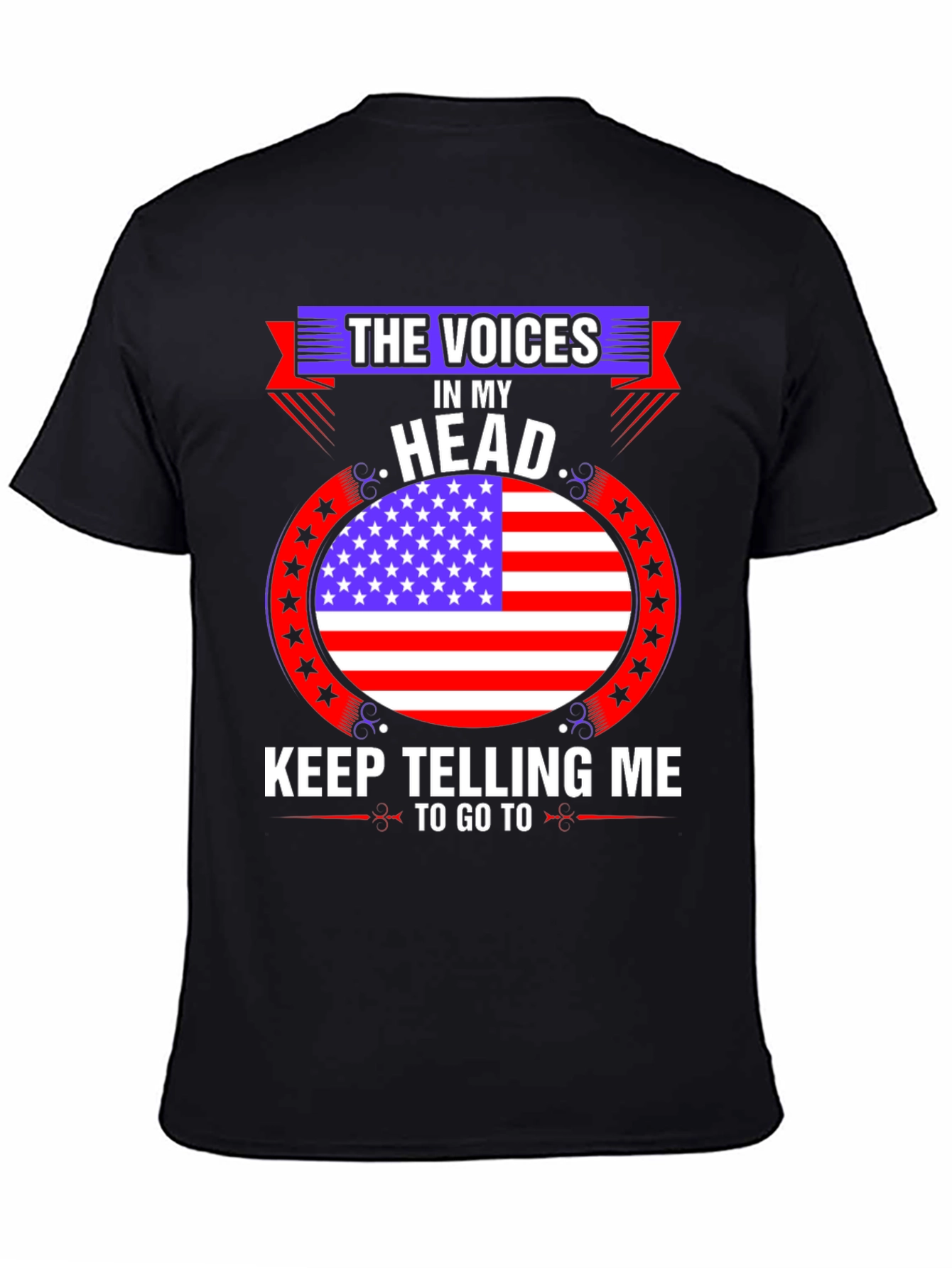 Voices in My Head American Flag Graphic Tee