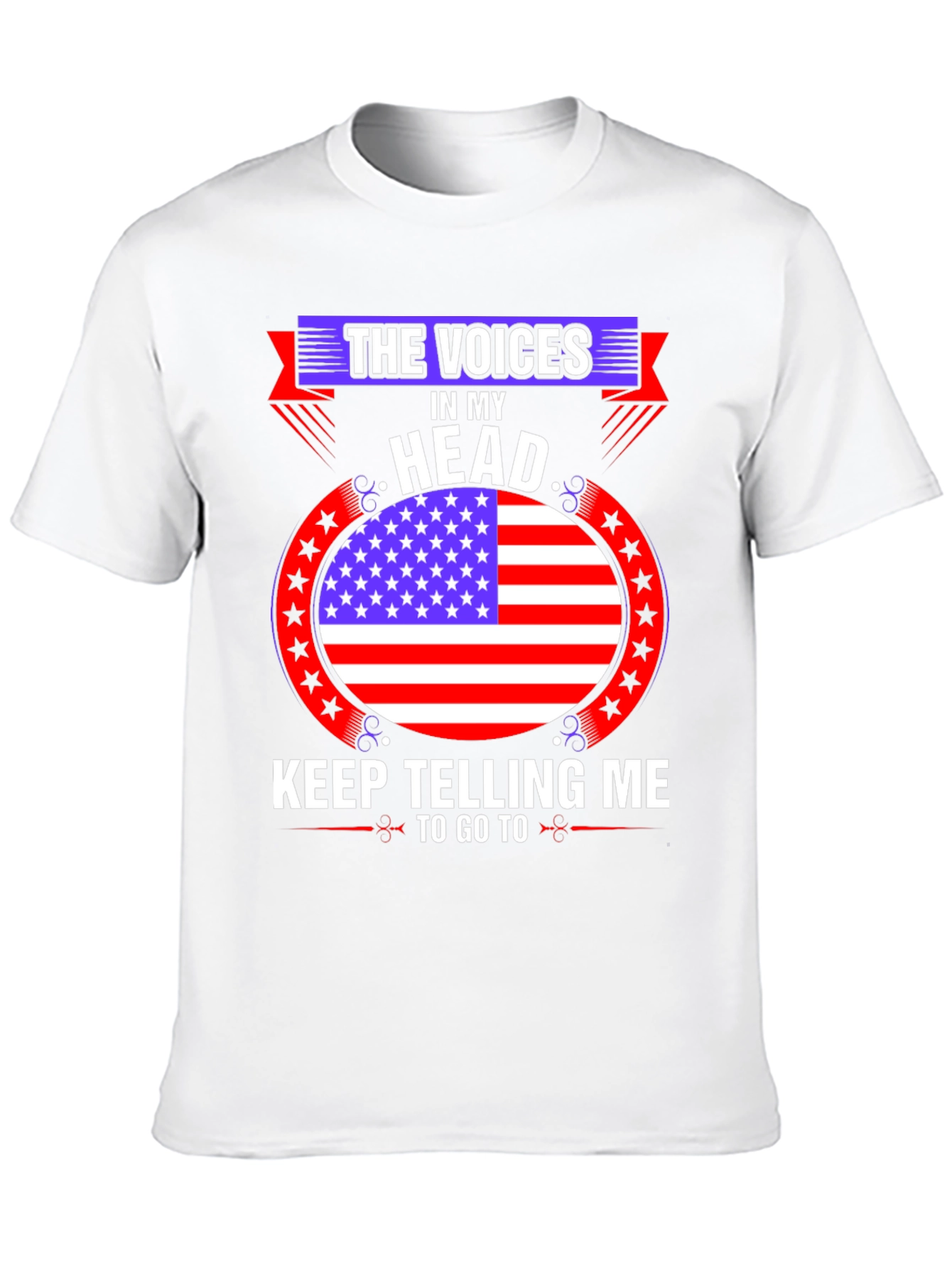 Voices in My Head American Flag Graphic Tee